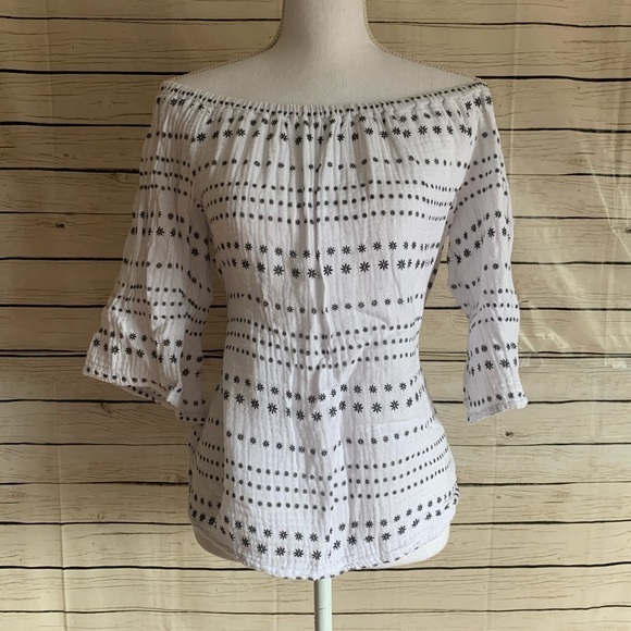 Michael Stars Daisy Off Shoulder Cottage Core Top - Picture 3 of 13